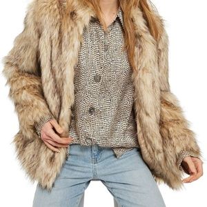 Topshop Fur Coat